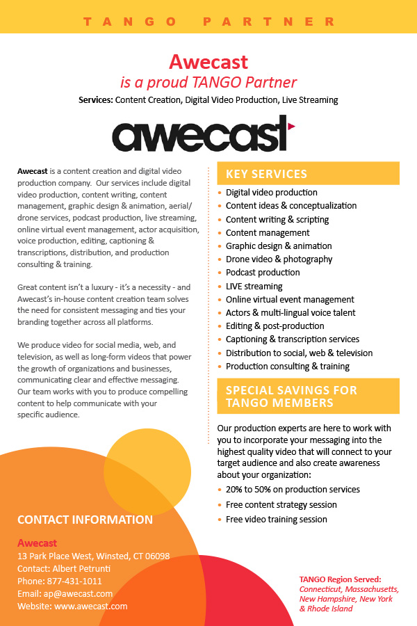 Awecast - TANGO Value Proposition
