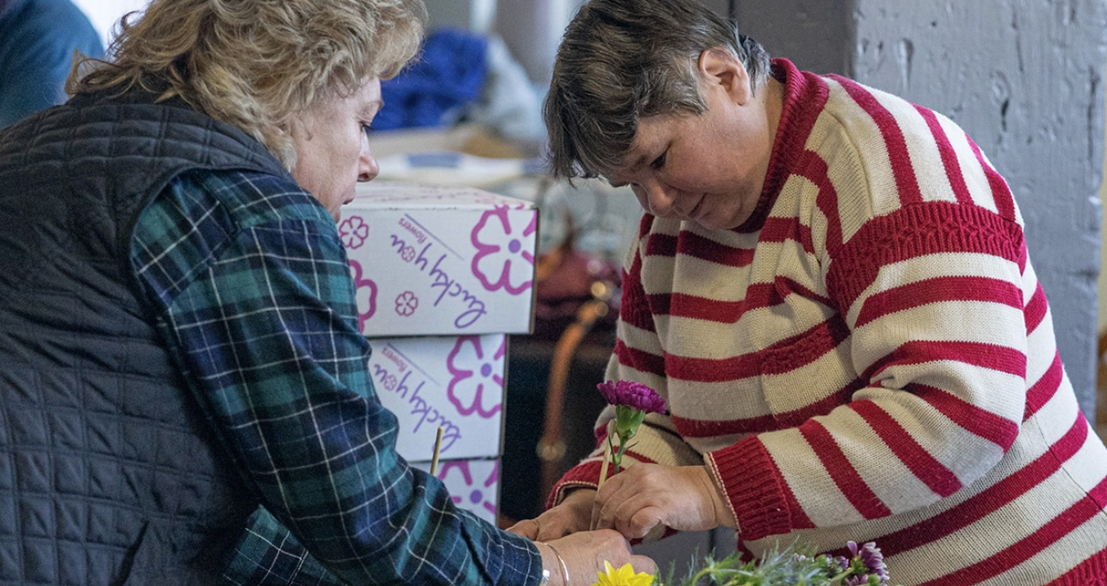 BristolWorks! team being rewarded with Main Street Community Foundation grant check.