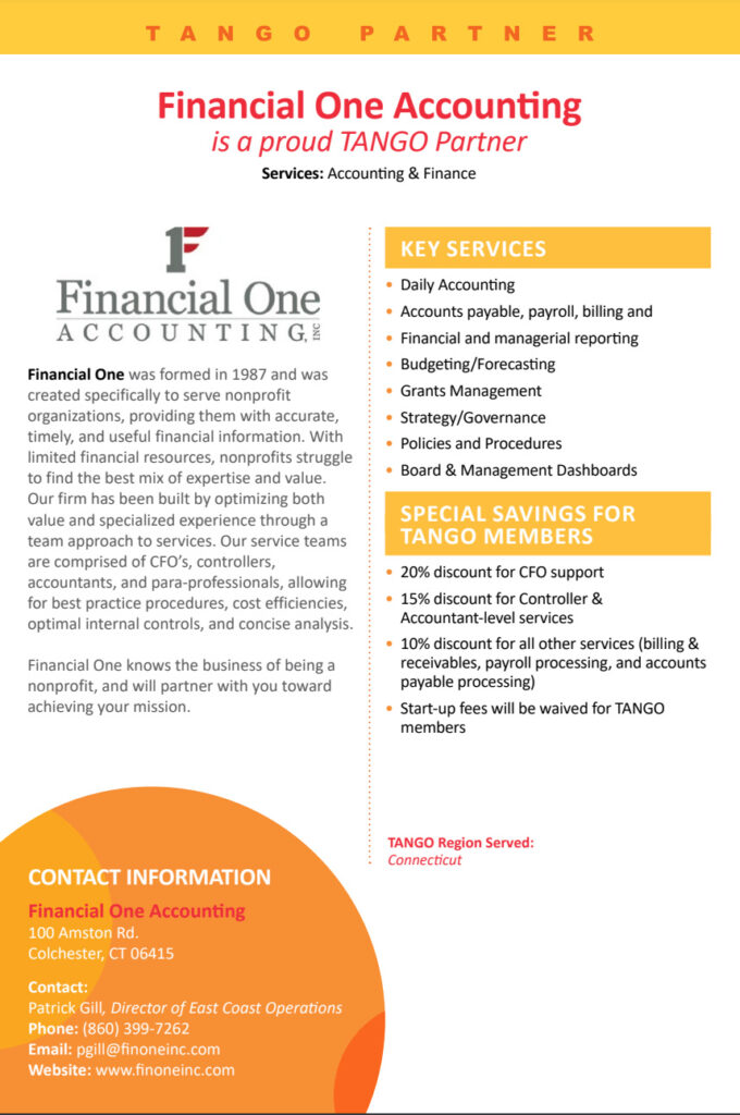 Financial One Accounting - TANGO Value Proposition