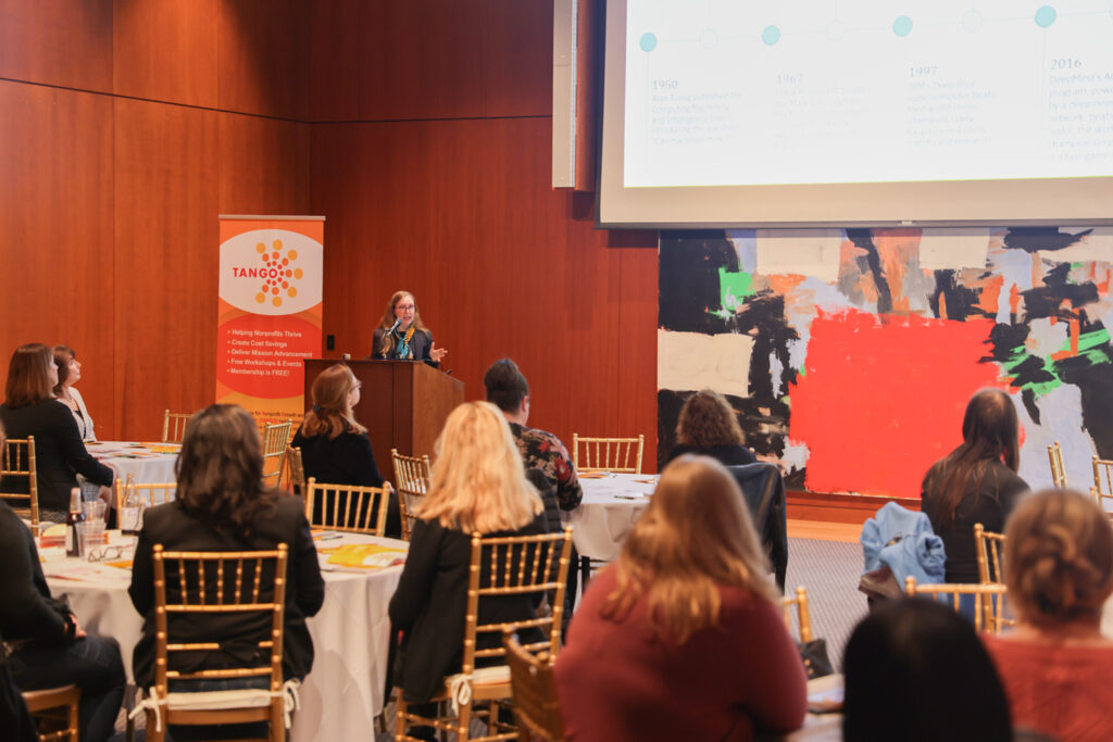 Krista Sande-Kerback Marketing Leader, AI Governance and GRC presenting at Women Take the Lead at the New Britain Museum of American Art