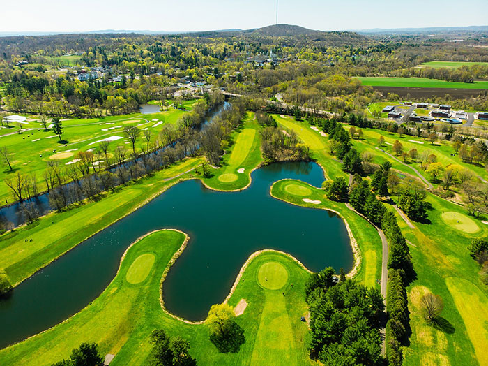 Tunxis Country Club aerial course image