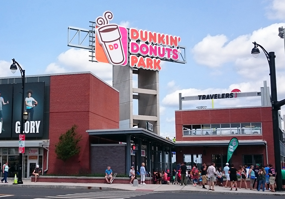 Dunkin Donuts Park Entrance and Sign