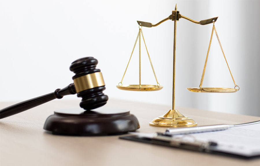 gavel and legal scales