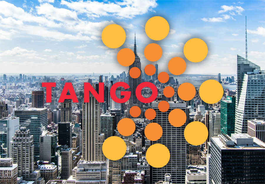 TANGO logo overlaying new york city skyline